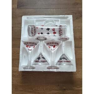 Royal Flush 6 piece Martini Set - NEW